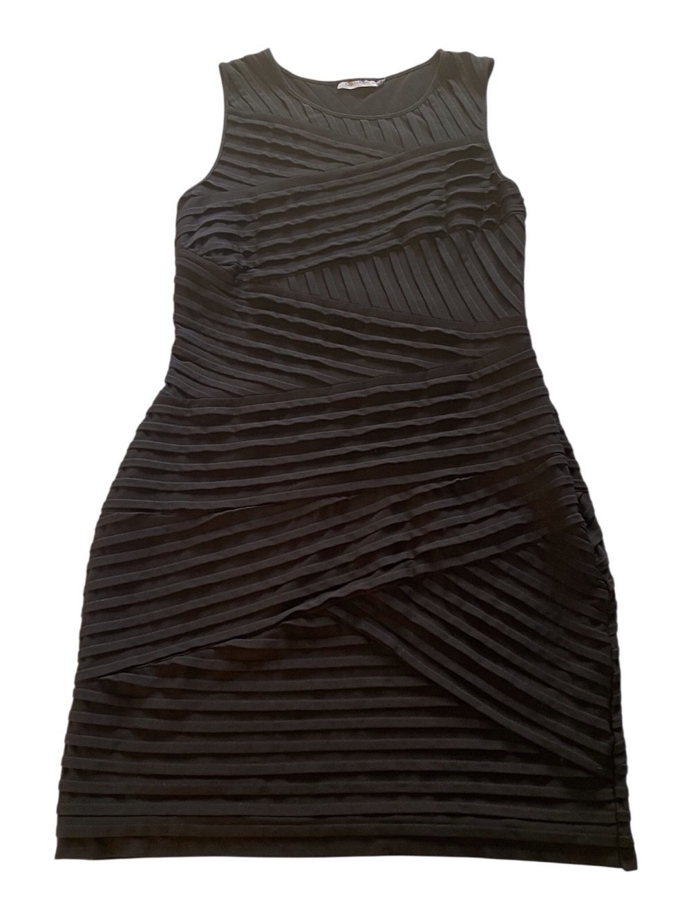 Calvin Klein Black Sleeveless Textured Sheath Dress - Picture 8 of 14